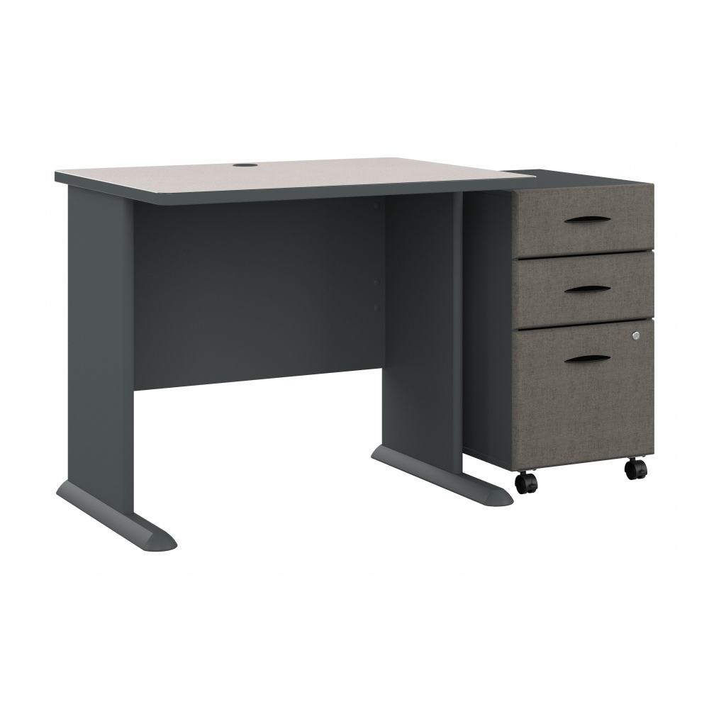 Series A 36W Desk with Mobile File Cabinet